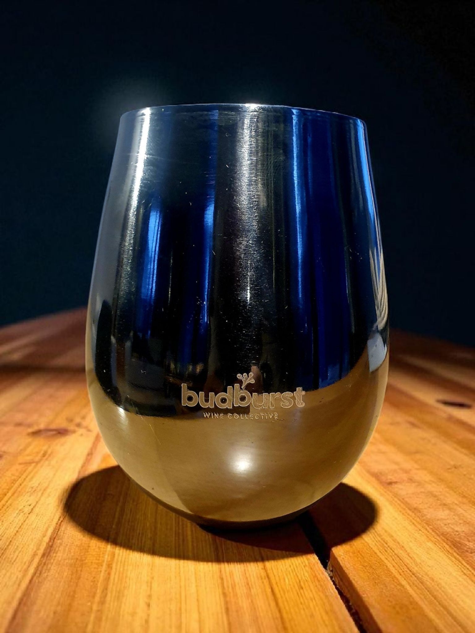 Budburst Stemless Stainless Steel Wine Glass