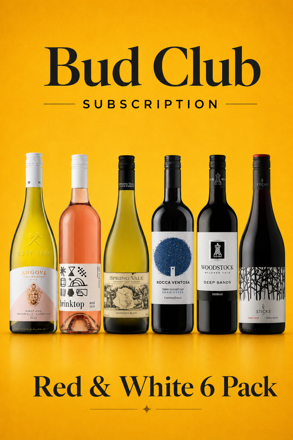 Bud Club Red & White 6 Pack – Quarterly Wine Subscription