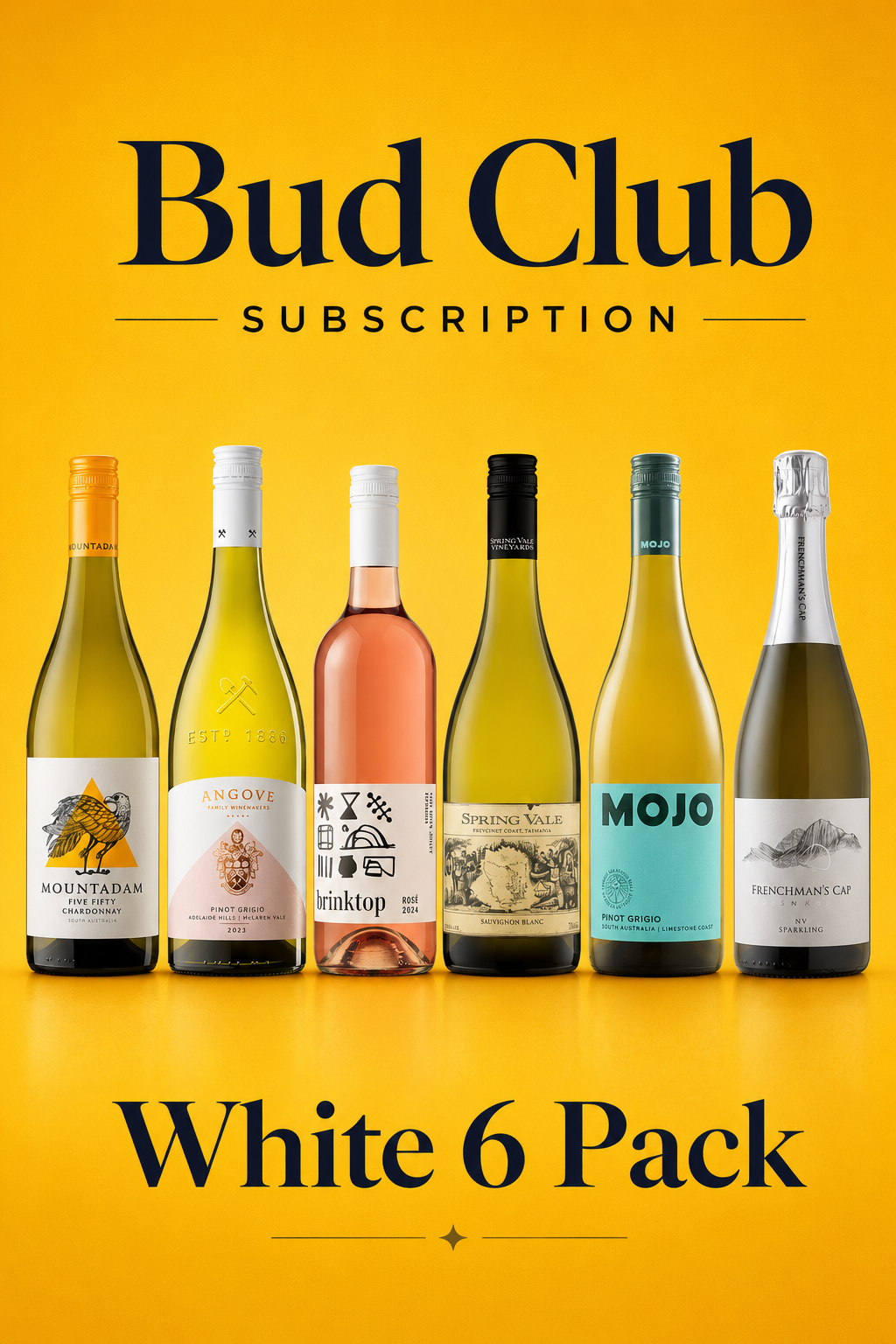 Bud Club White 6 Pack – Quarterly Wine Subscription