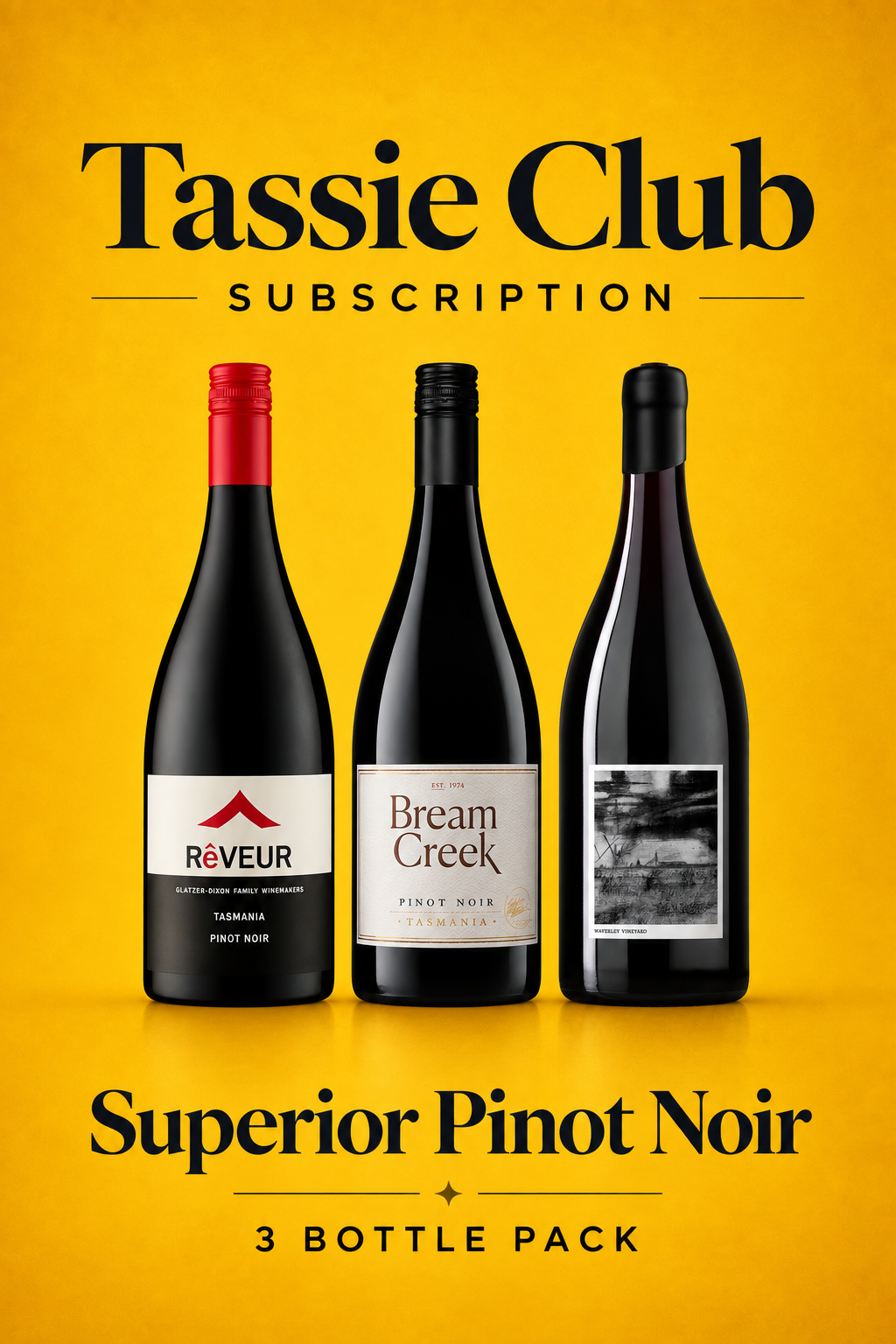 Tassie Club Superior Pinot Noir 3 Pack – Quarterly Wine Subscription