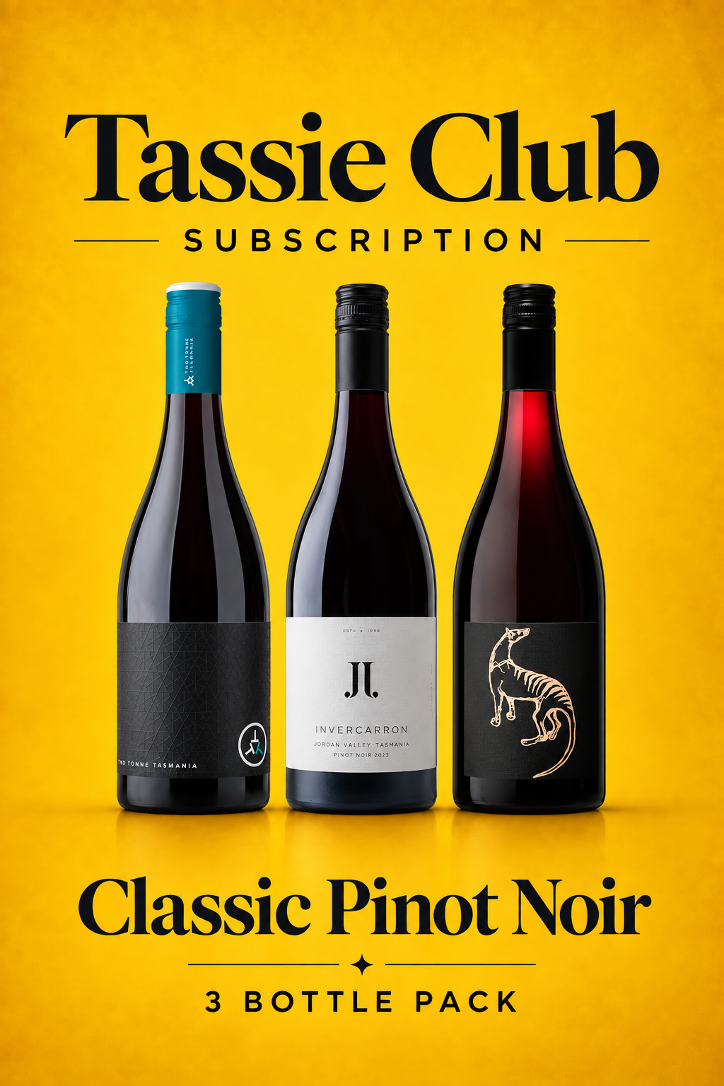Tassie Club Classic Pinot Noir 3 Pack – Quarterly Wine Subscription